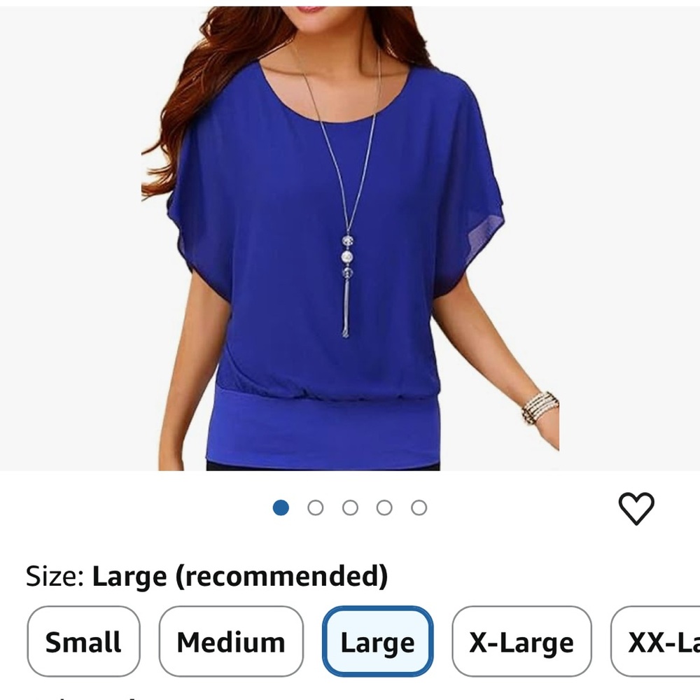 Chic Royal Blue Women's Blouse